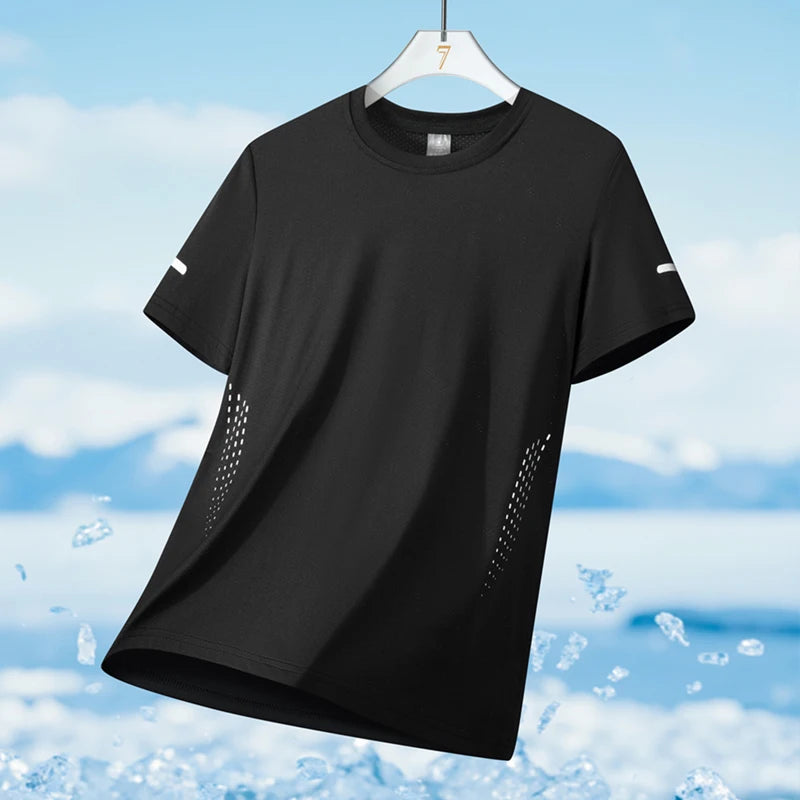 Men's Quick Dry Reflective Running Sports T-Shirt