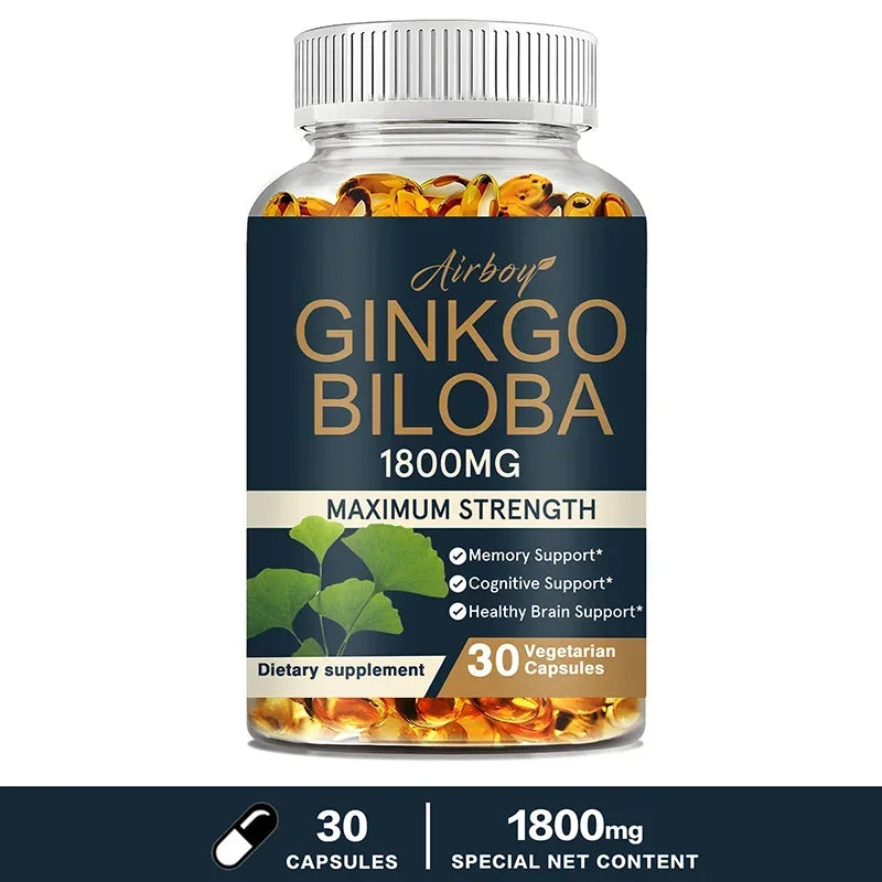 Ginkgo Biloba Brain Support Memory Focus Supplement
