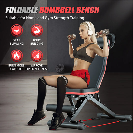 14 In 1 Foldable Adjustable Dumbbell Weight Bench