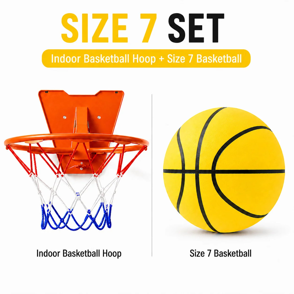 Silent Indoor Basketball Hoop Set Foam Training Ball