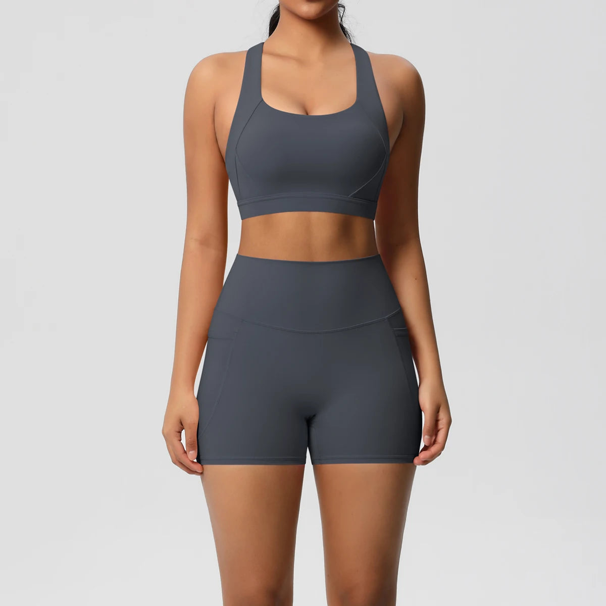 Women's 2-Piece Pocketed Yoga Gym Sportswear Set