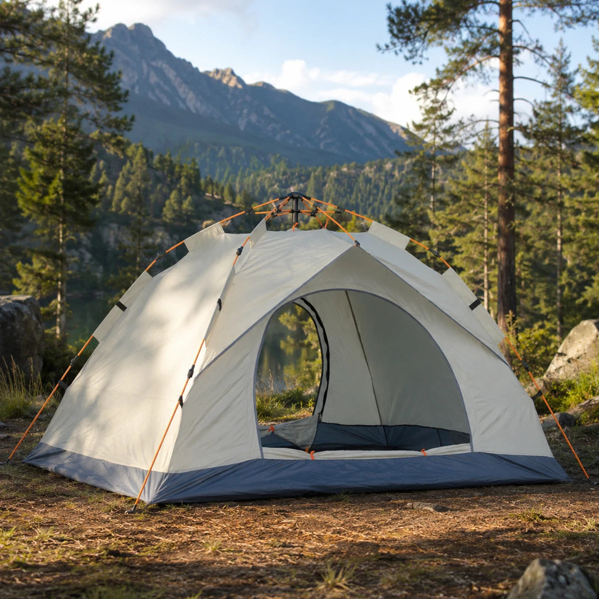 Automatic Pop Up Windproof Rain Resistant Camping Tent