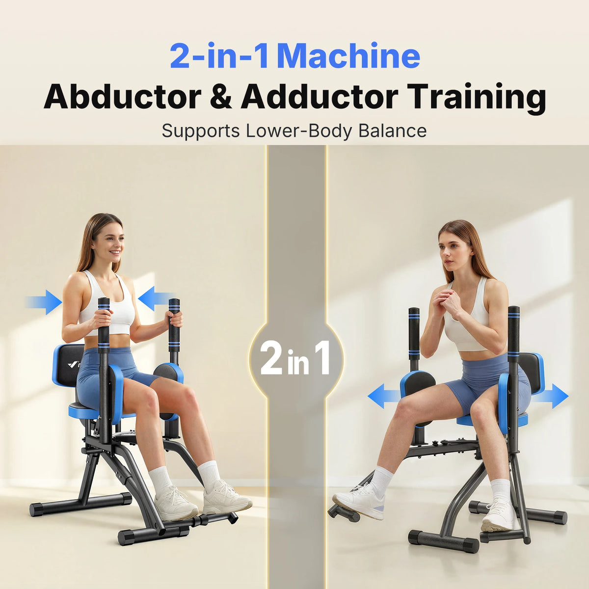 Hip Abductor Adductor Glute Leg Trainer Machine