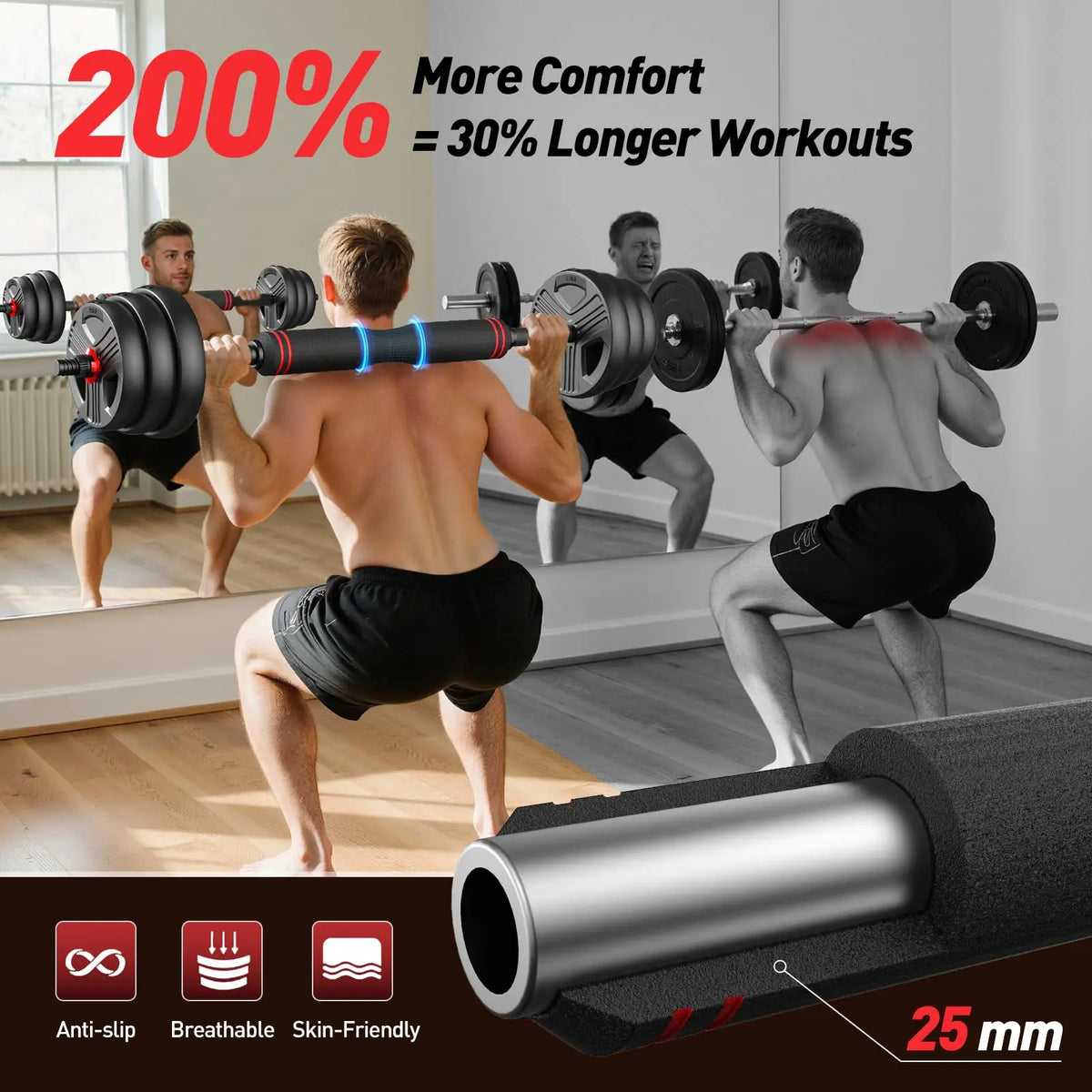 Adjustable 5 In 1 Free Weights Set