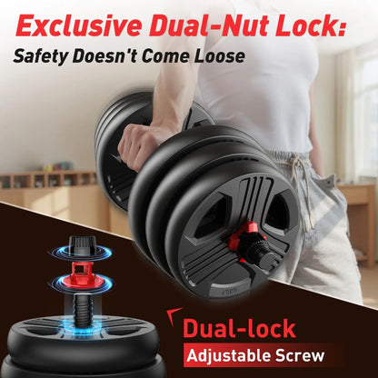Adjustable 5 In 1 Free Weights Set
