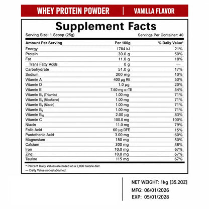 Whey Protein Isolate Powder High Quality 40 Servings