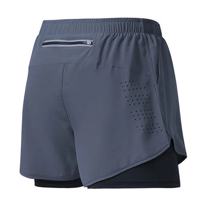 Men's Quick Dry Double Layer Running Workout Shorts