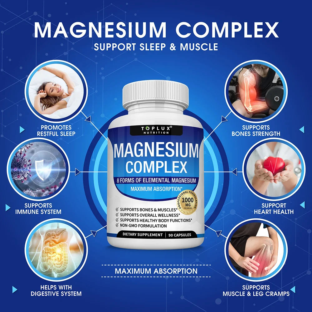 Magnesium Complex Glycinate Citrate Malate Supplement