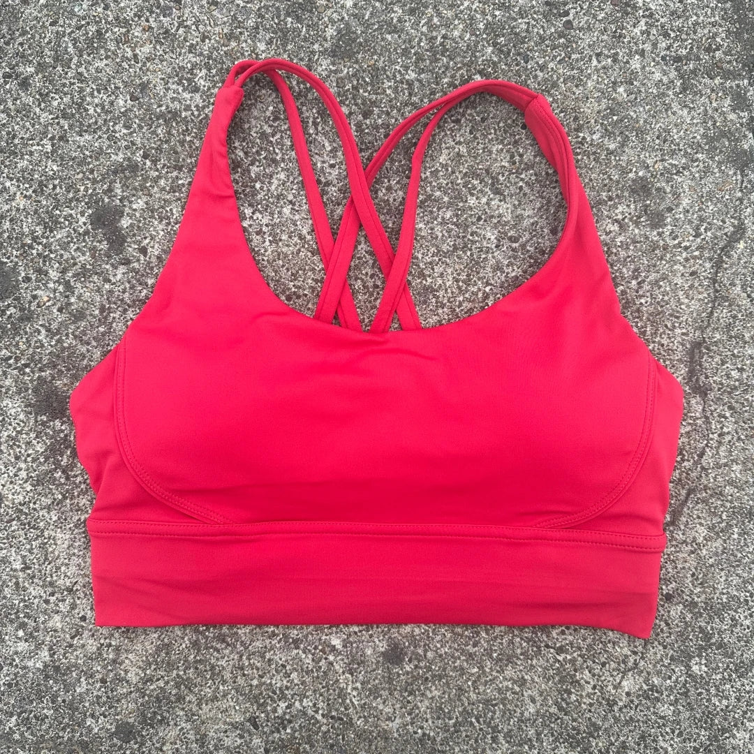 Women's Cross Back High Support Push Up Sports Bra