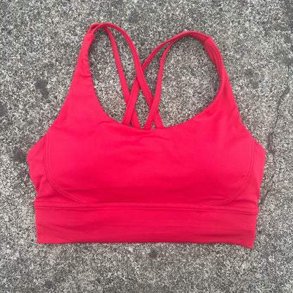 Women's Cross Back High Support Push Up Sports Bra