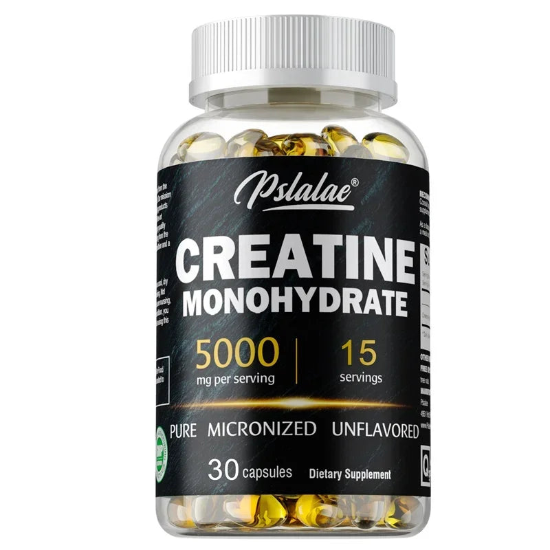 Creatine Monohydrate Capsules Muscle Strength Performance Support
