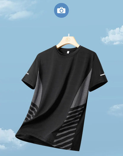 Men's Quick Dry Reflective Running Sports T-Shirt