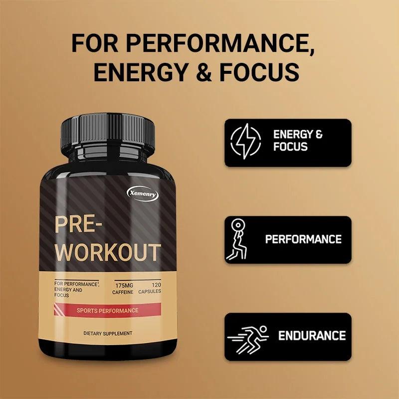 Pre-Workout Muscle Building Endurance Support Supplement