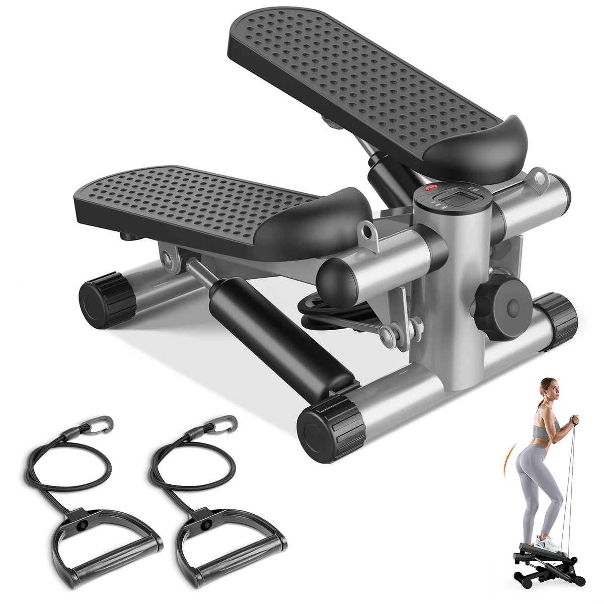 Mini Stepper Resistance Bands Hydraulic Cardio Machine