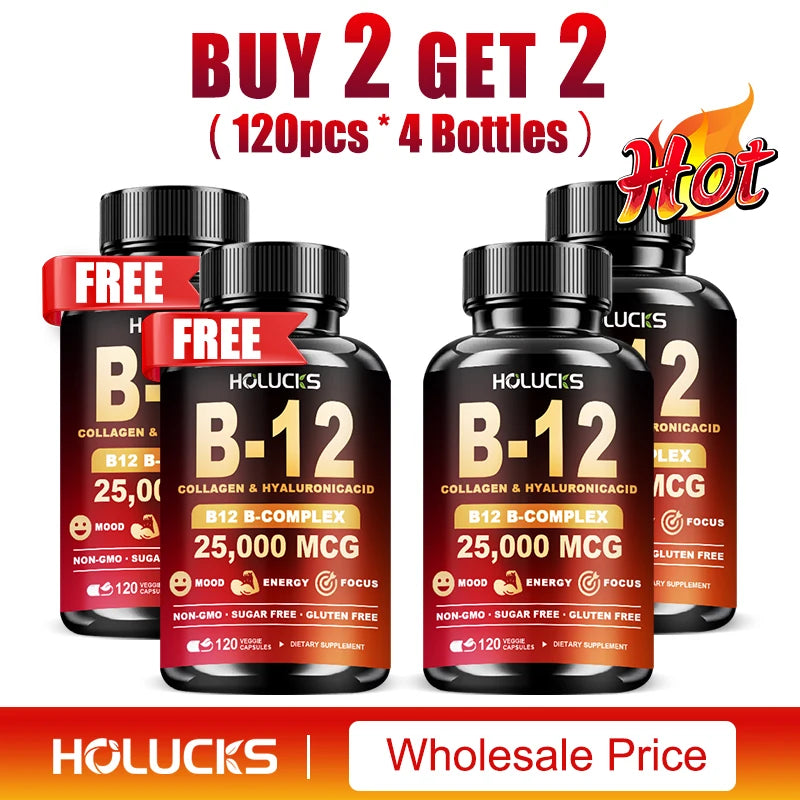 Vitamin B12 Complex Brain Energy Metabolism Support Supplement