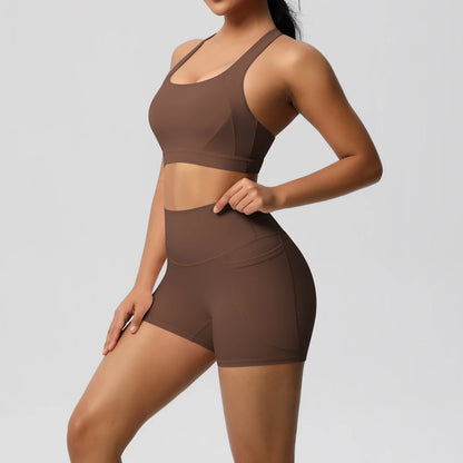 Women's 2-Piece Pocketed Yoga Gym Sportswear Set