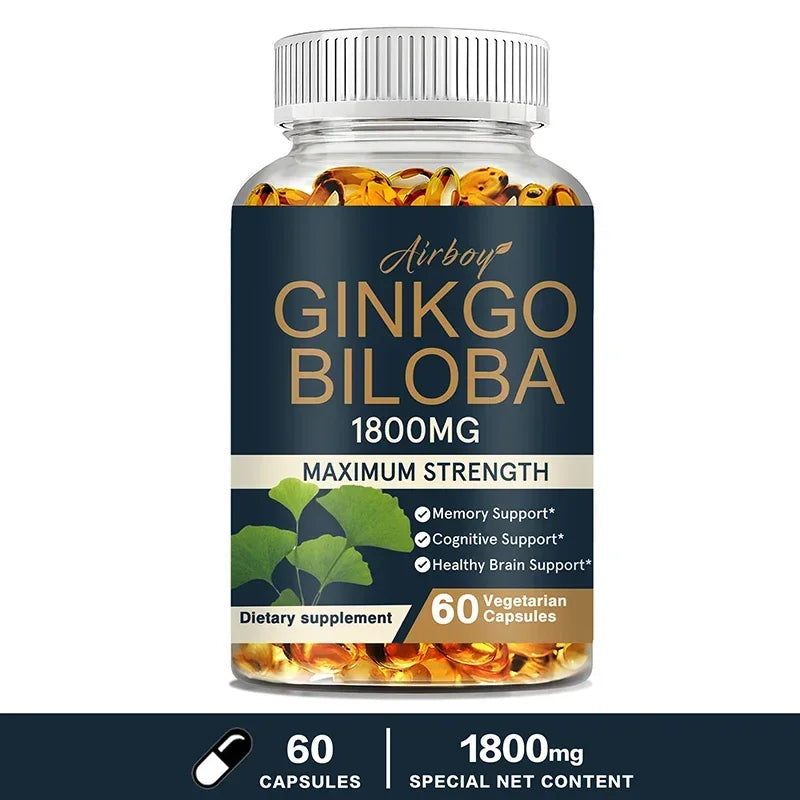 Ginkgo Biloba Brain Support Memory Focus Supplement