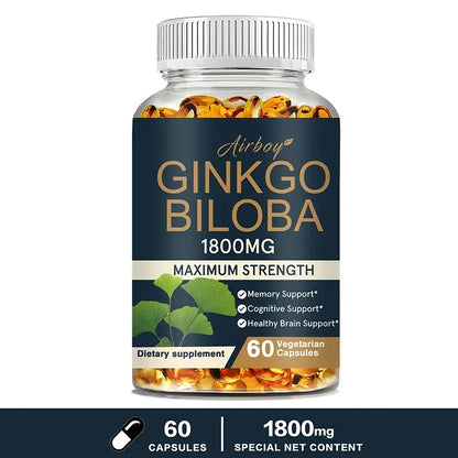 Ginkgo Biloba Brain Support Memory Focus Supplement