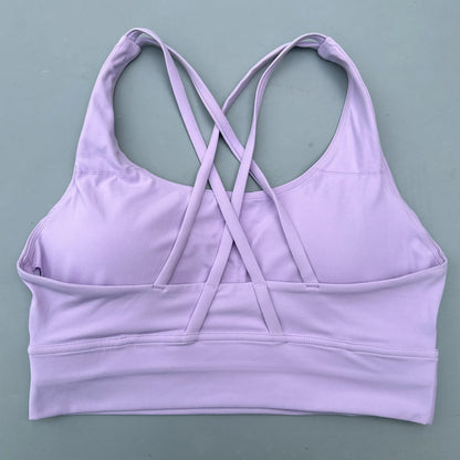 Women's Cross Back High Support Push Up Sports Bra