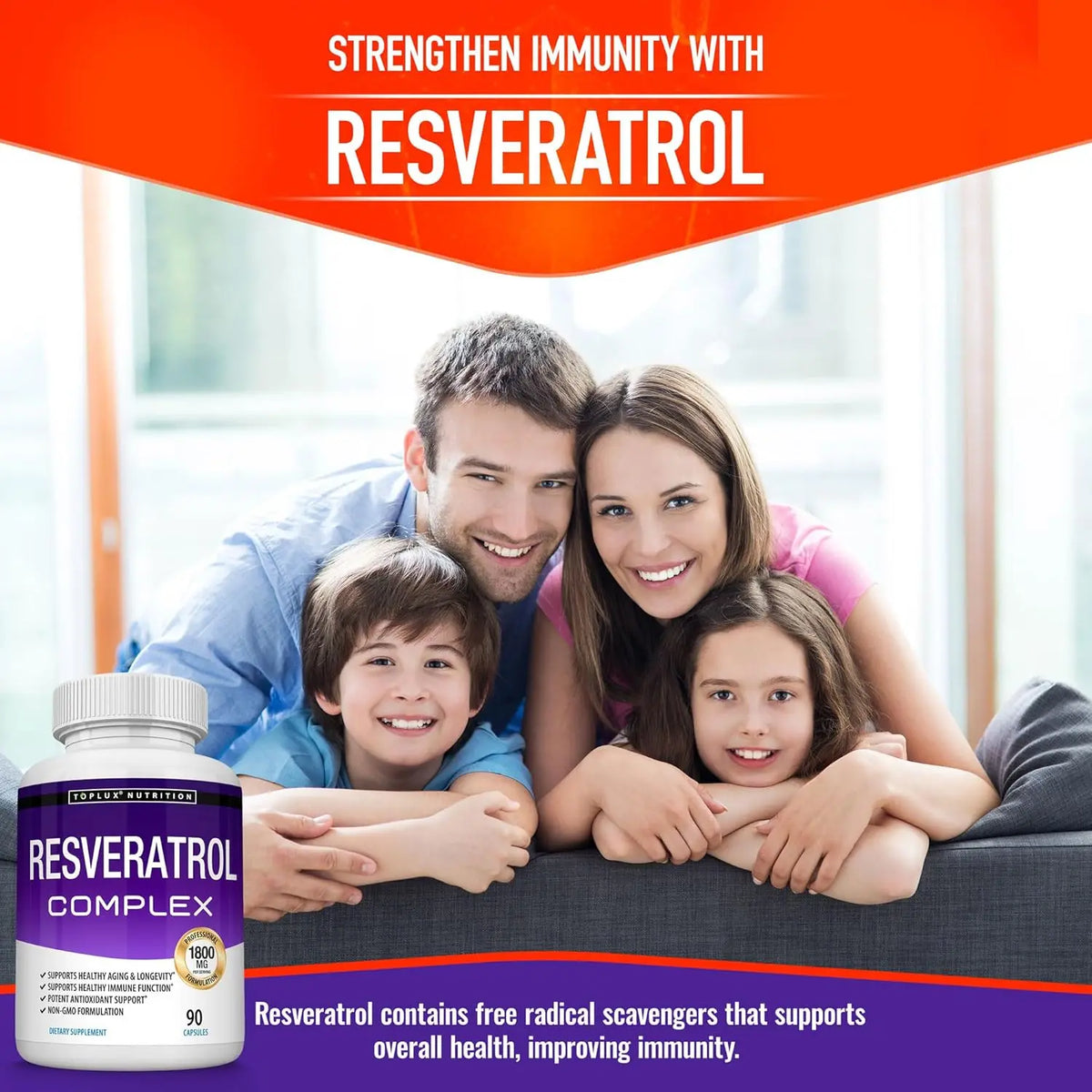 Complex Trans Resveratrol Antioxidant Capsules