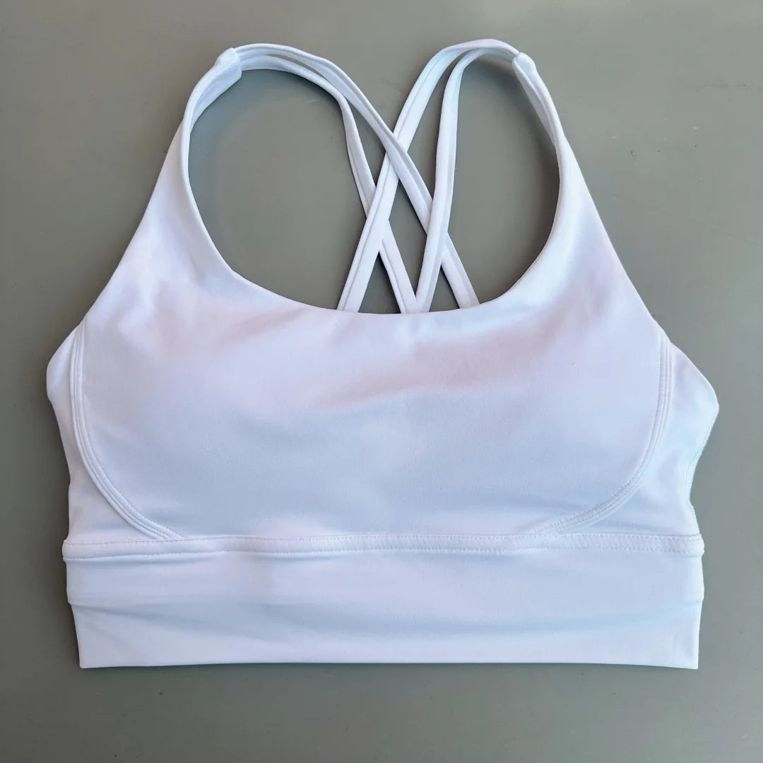 Women's Cross Back High Support Push Up Sports Bra
