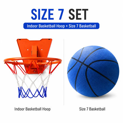 Silent Indoor Basketball Hoop Set Foam Training Ball