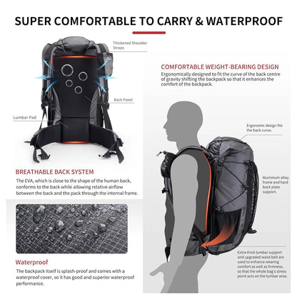 40L 60L Large Capacity Hiking Travel Backpack