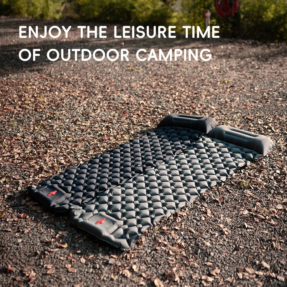 Inflatable Camping Sleeping Pad With Pillow