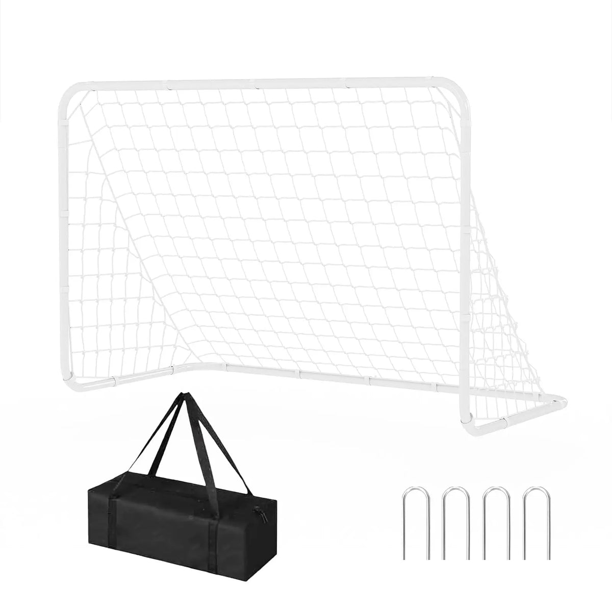 6x4ft Portable Foldable Soccer Goal Steel Frame Net
