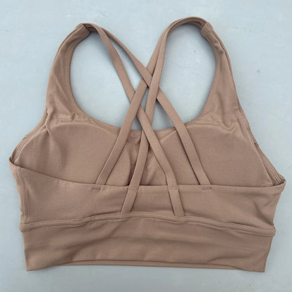 Women's Cross Back High Support Push Up Sports Bra