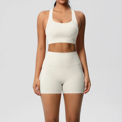 Women's 2-Piece Pocketed Yoga Gym Sportswear Set