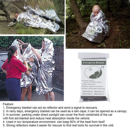 Emergency Thermal Blanket Windproof Waterproof Outdoor Camping