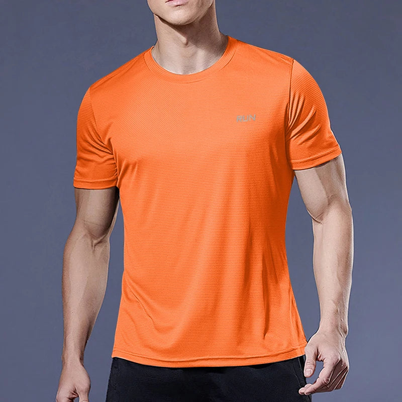 Men's Quick Dry Short Sleeve Running Fitness Shirt