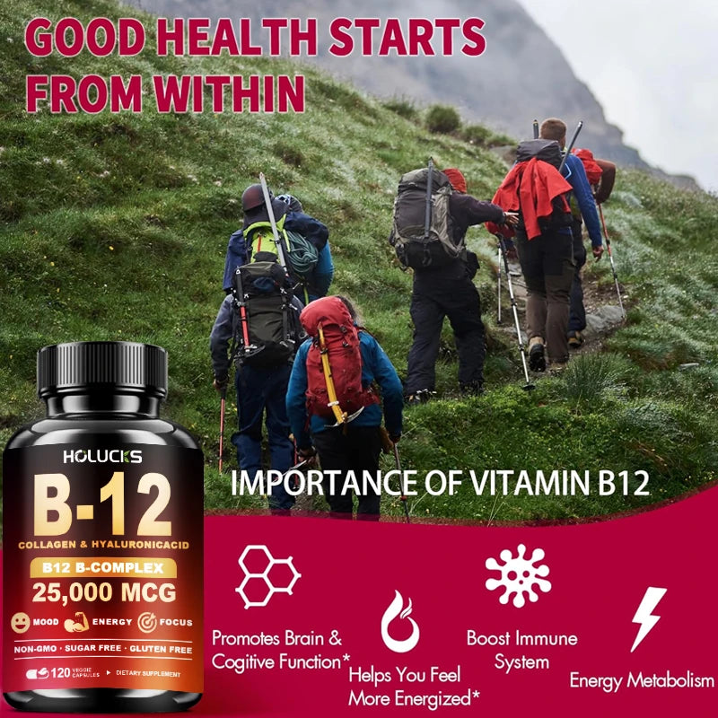 Vitamin B12 Complex Brain Energy Metabolism Support Supplement