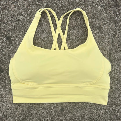 Women's Cross Back High Support Push Up Sports Bra