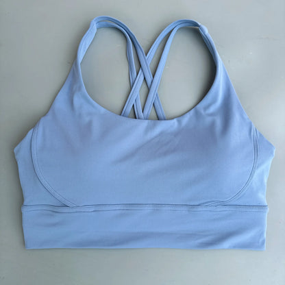 Women's Cross Back High Support Push Up Sports Bra