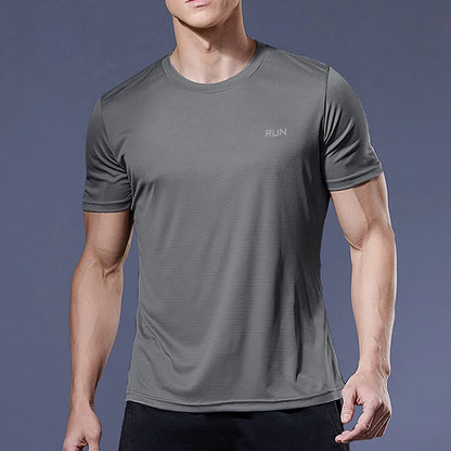 Men's Quick Dry Short Sleeve Running Fitness Shirt