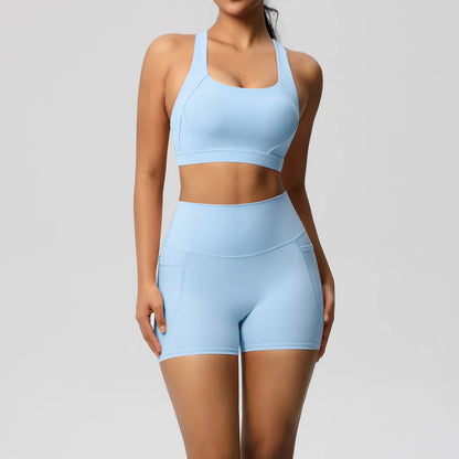 Women's 2-Piece Pocketed Yoga Gym Sportswear Set