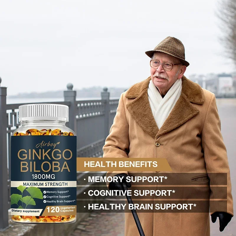 Ginkgo Biloba Brain Support Memory Focus Supplement