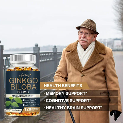 Ginkgo Biloba Brain Support Memory Focus Supplement