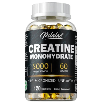 Creatine Monohydrate Capsules Muscle Strength Performance Support