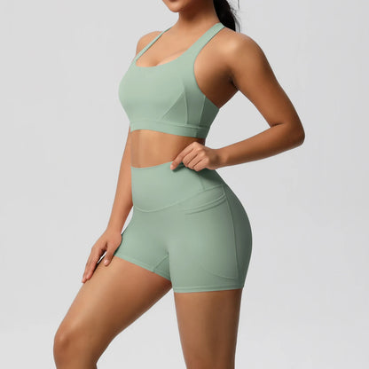Women's 2-Piece Pocketed Yoga Gym Sportswear Set