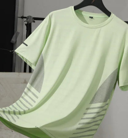 Men's Quick Dry Reflective Running Sports T-Shirt
