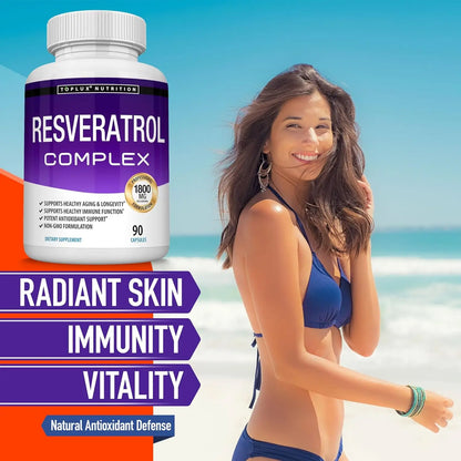 Complex Trans Resveratrol Antioxidant Capsules