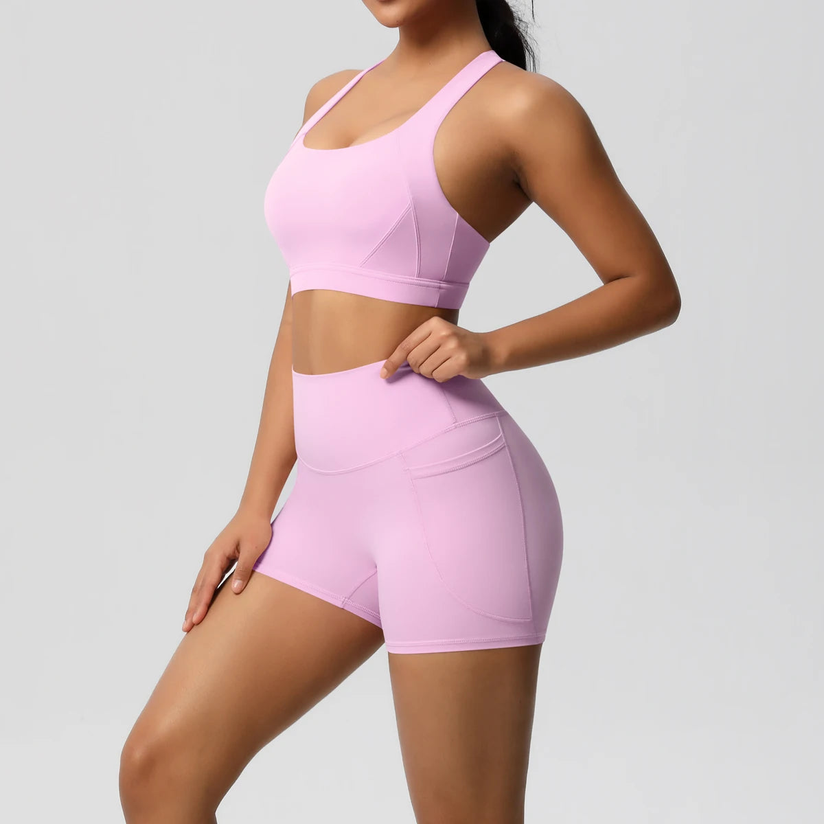 Women's 2-Piece Pocketed Yoga Gym Sportswear Set