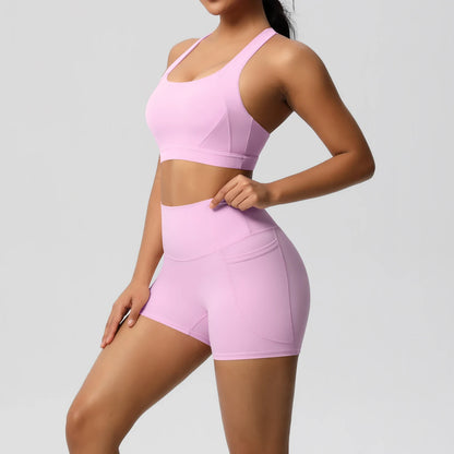 Women's 2-Piece Pocketed Yoga Gym Sportswear Set