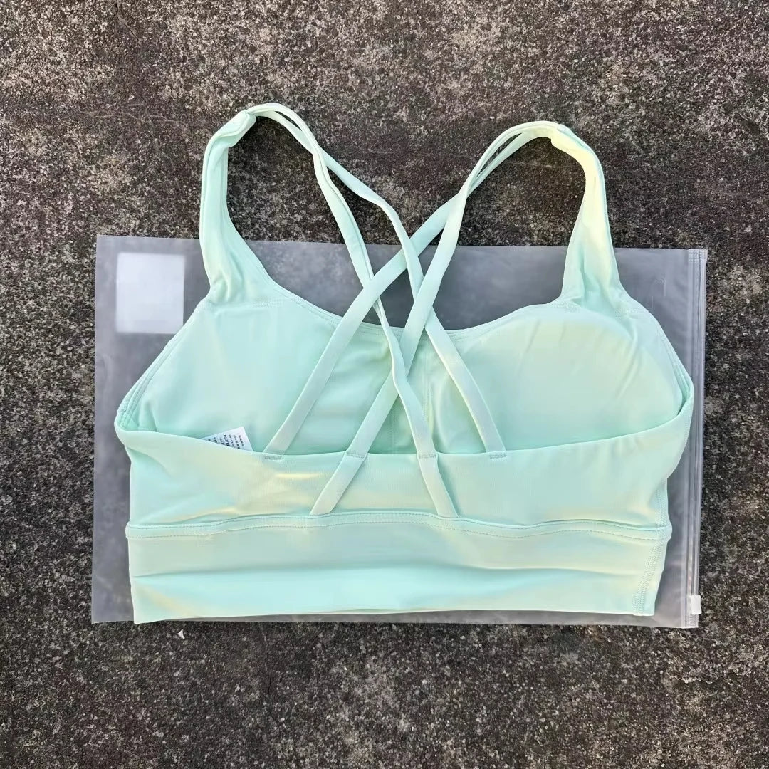 Women's Cross Back High Support Push Up Sports Bra