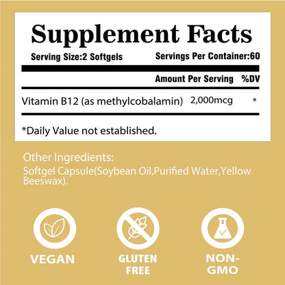 Vitamin B12 Methylcobalamin Capsules Daily Supplement
