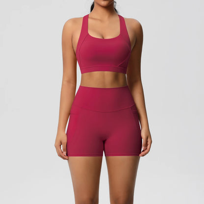 Women's 2-Piece Pocketed Yoga Gym Sportswear Set