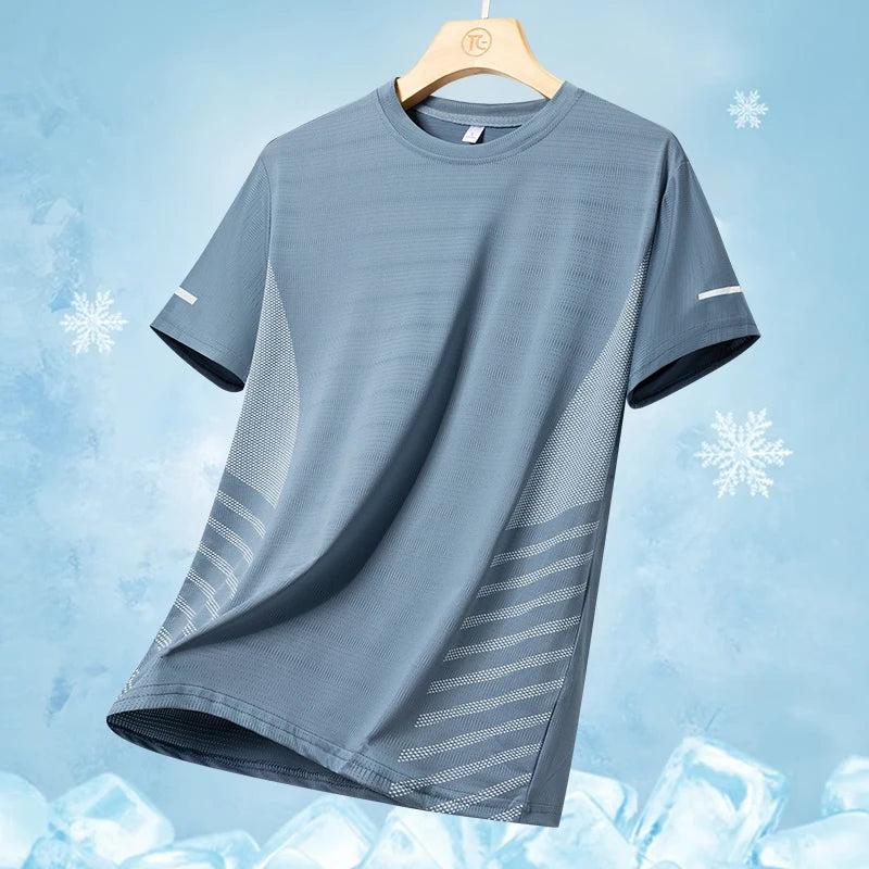 Men's Quick Dry Reflective Running Sports T-Shirt